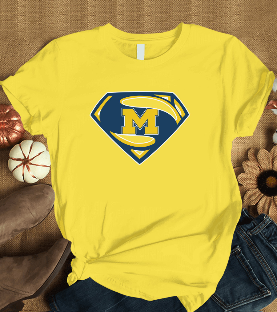 Michigan Wolverines Superman Logo Mashup T-Shirt