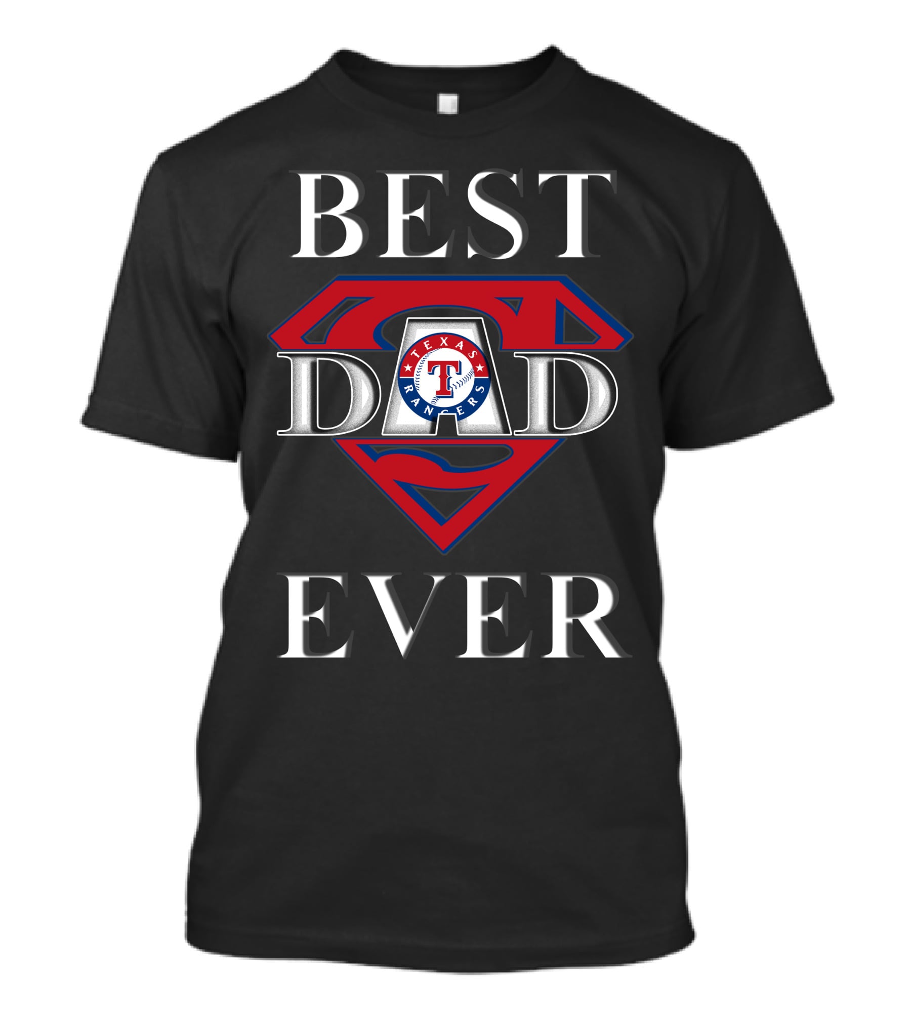 Texas Rangers Best Dad Ever Superman T-Shirt