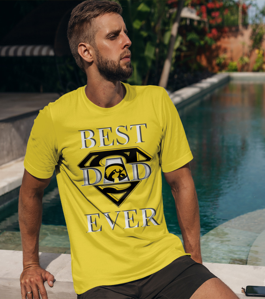 Best Dad Ever Iowa Hawkeyes Superman T-Shirt