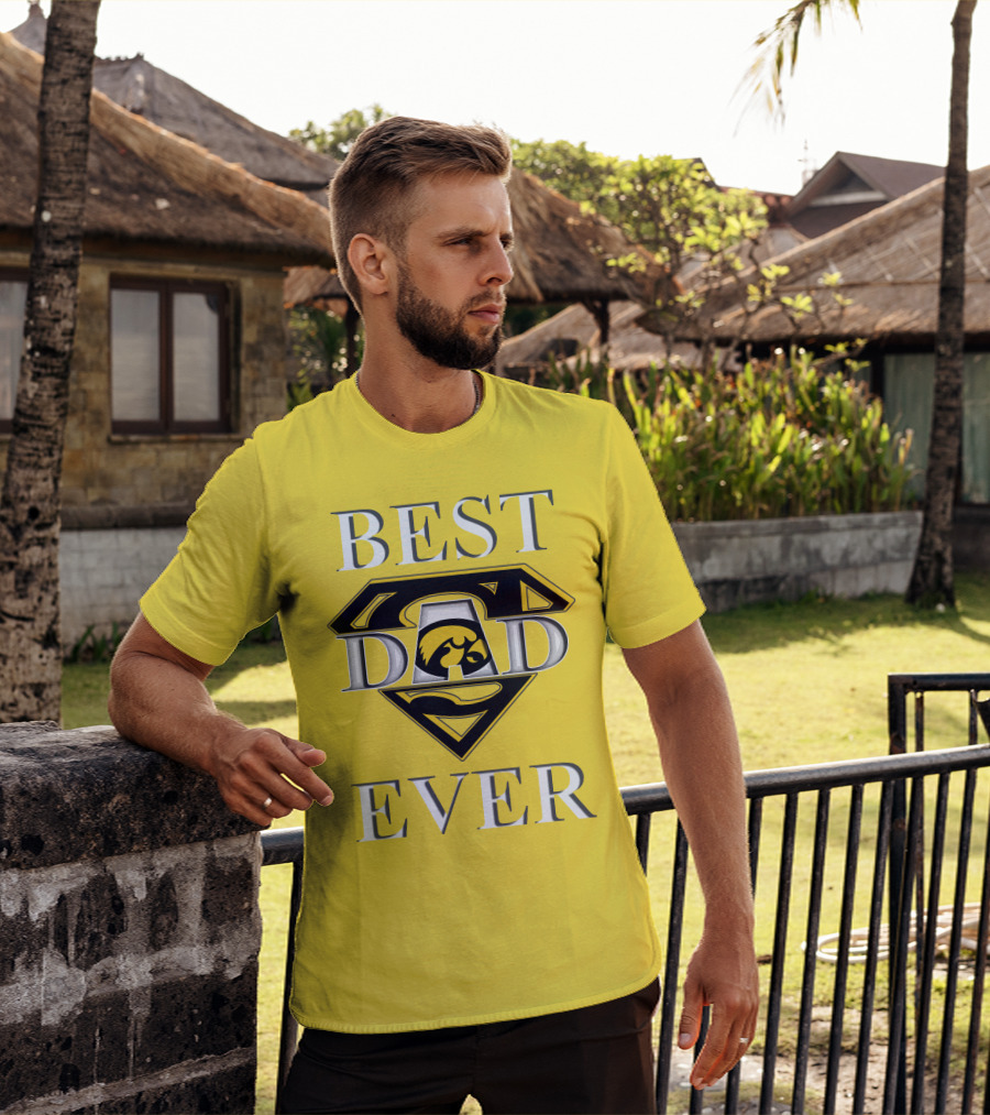 Best Dad Ever Iowa Hawkeyes Superman T-Shirt