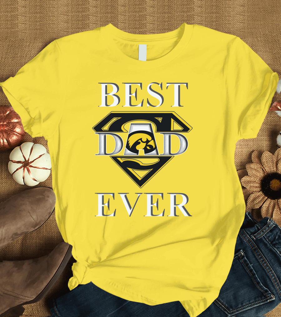 Best Dad Ever Iowa Hawkeyes Superman T-Shirt