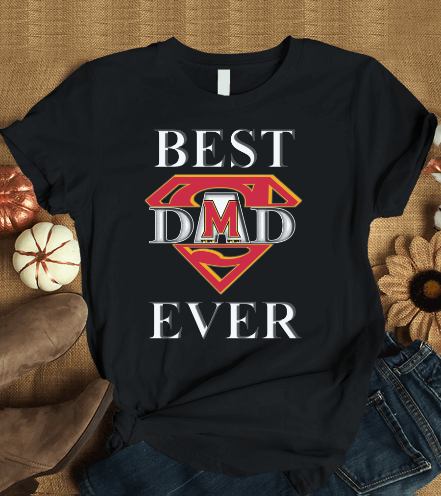 Best Dad Ever Maryland Terrapins Superman T-Shirt