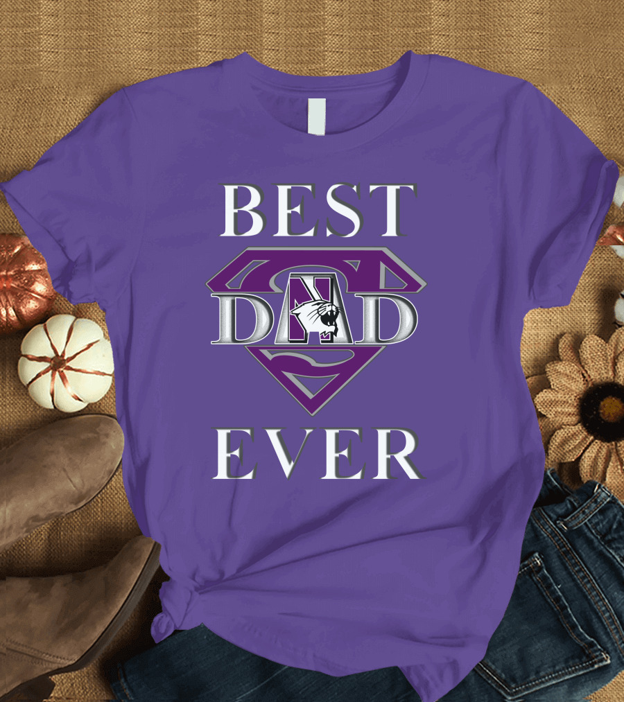 Northwestern Wildcats Best Dad Ever Superman T-Shirt