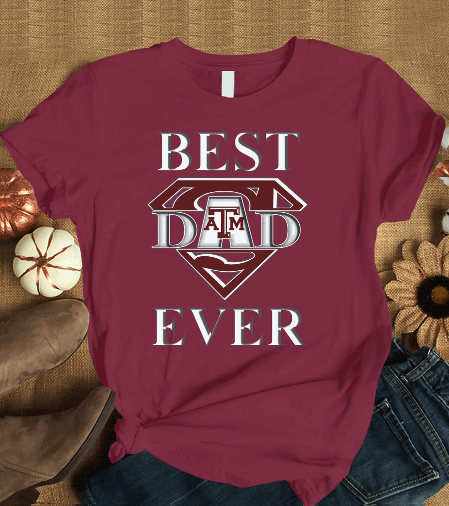 Texas A&M Aggies Best Dad Ever Superhero T-Shirt