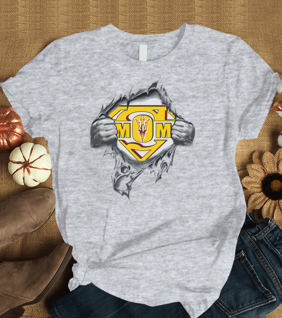 Arizona State Sun Devils Super Mom Logo Rip T-Shirt