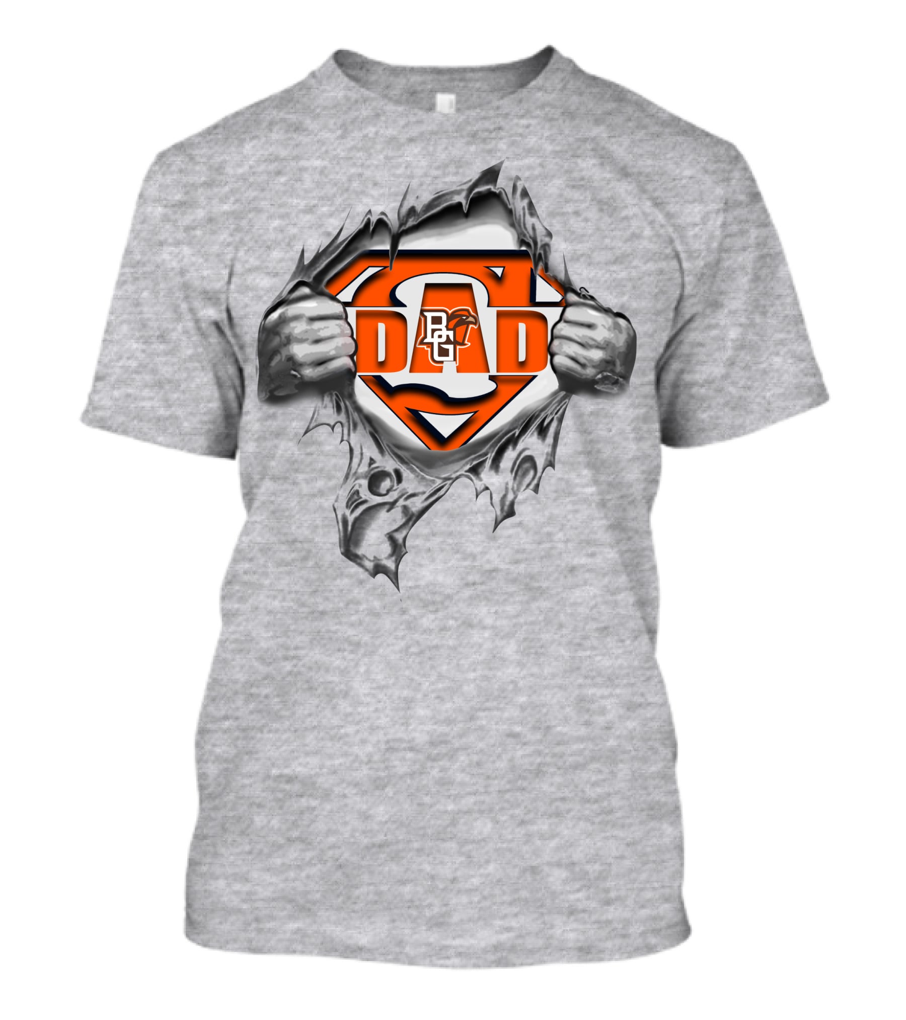 Bowling Green Falcons Super Dad Bg Logo Inside Superman Rip T-Shirt