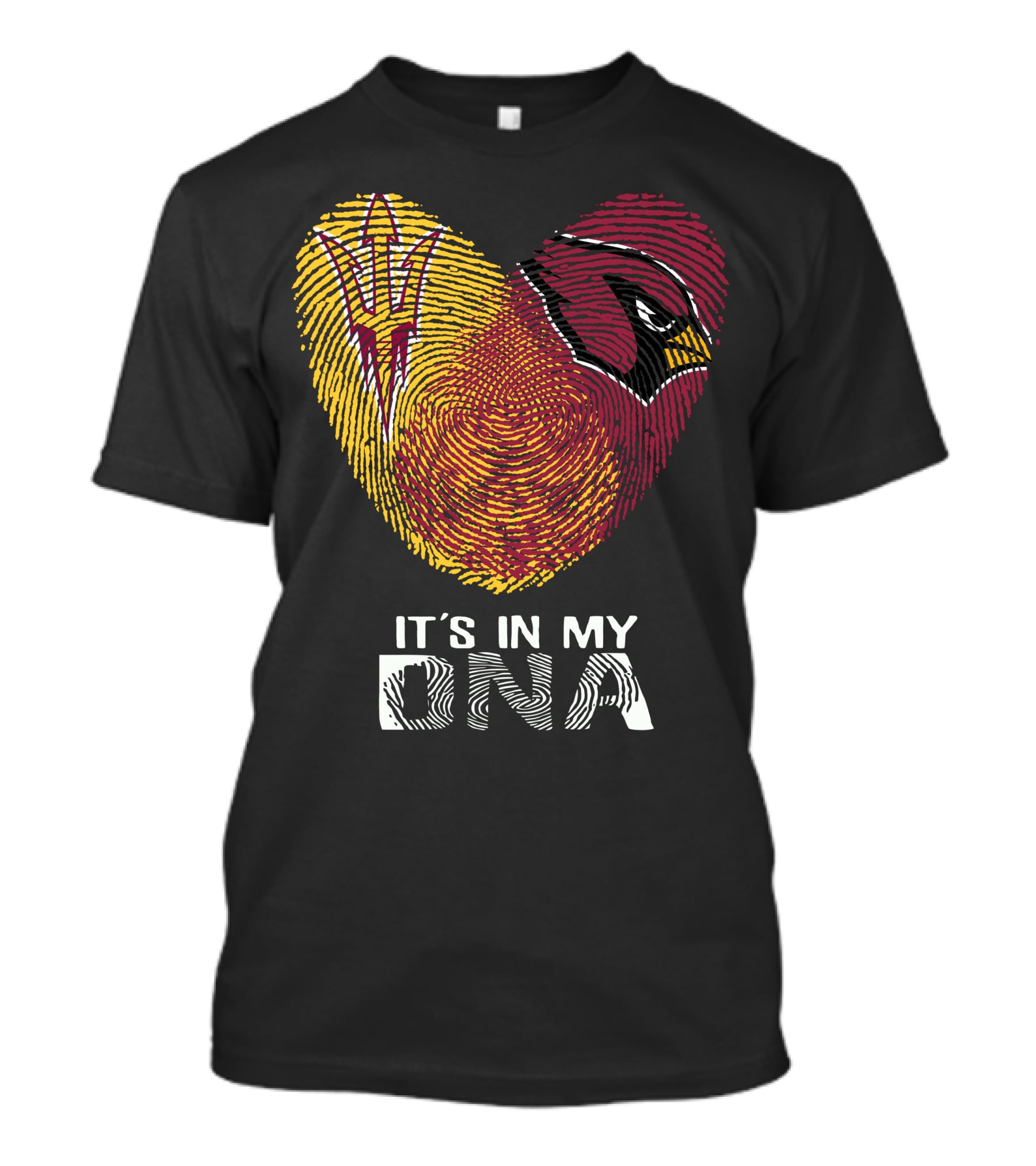 It's In My DNA Cardinals Arizona State Fingerprint T-Shirt