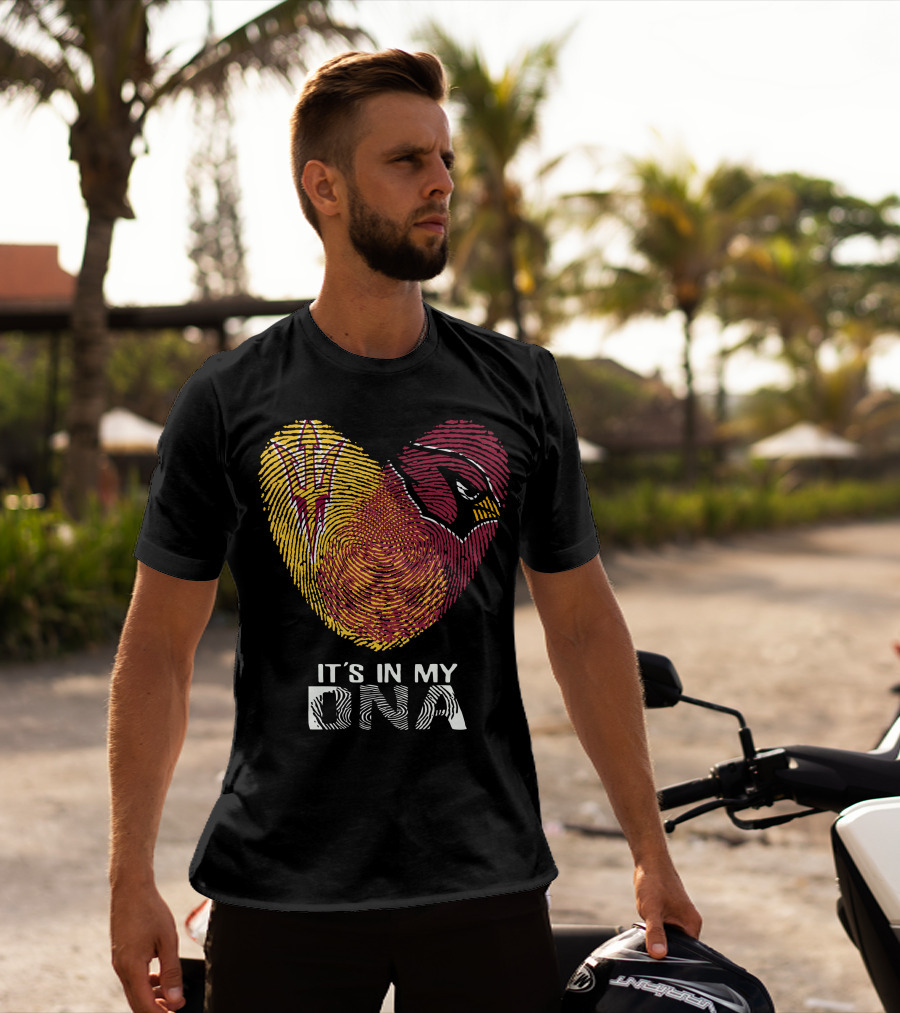 It's In My DNA Cardinals Arizona State Fingerprint T-Shirt
