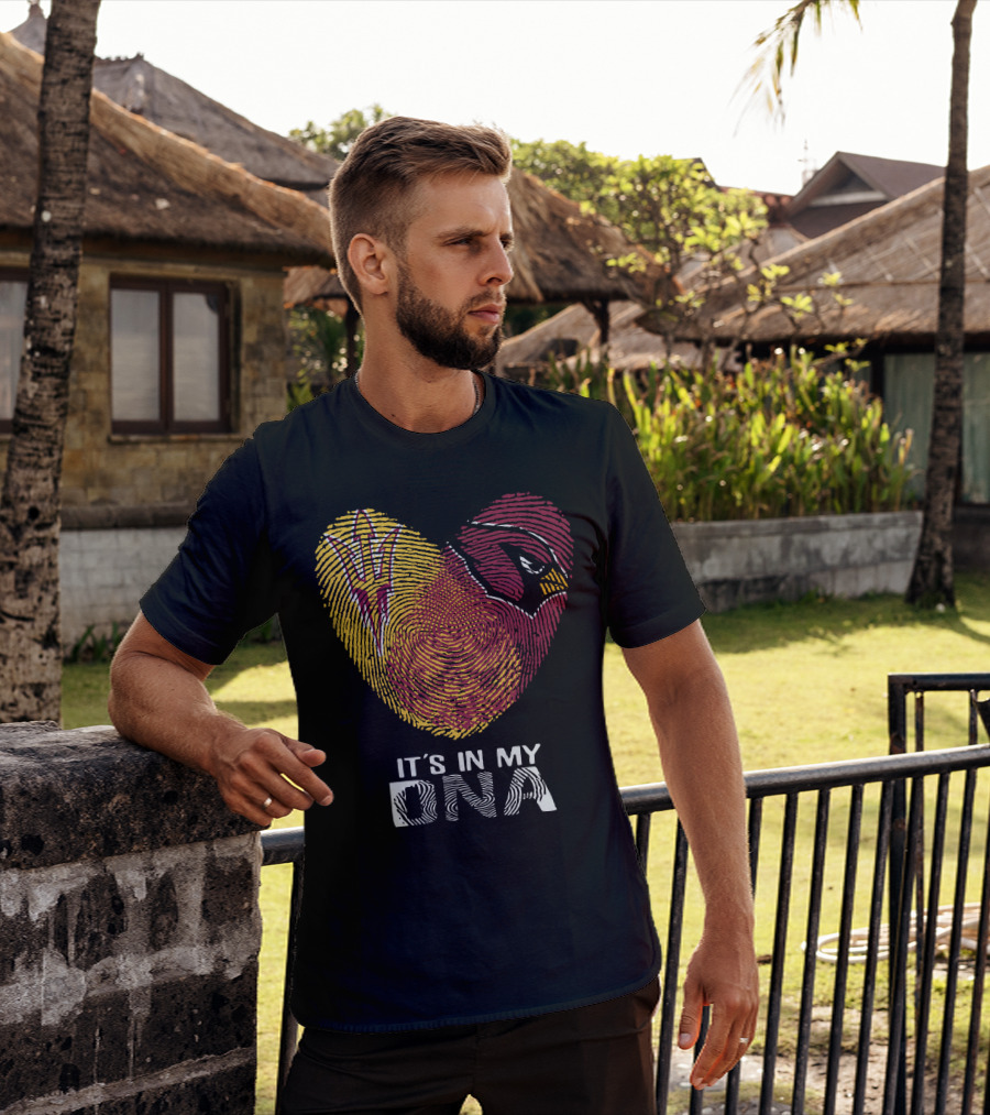 It's In My DNA Cardinals Arizona State Fingerprint T-Shirt