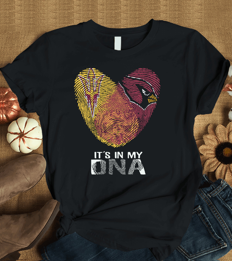 It's In My DNA Cardinals Arizona State Fingerprint T-Shirt