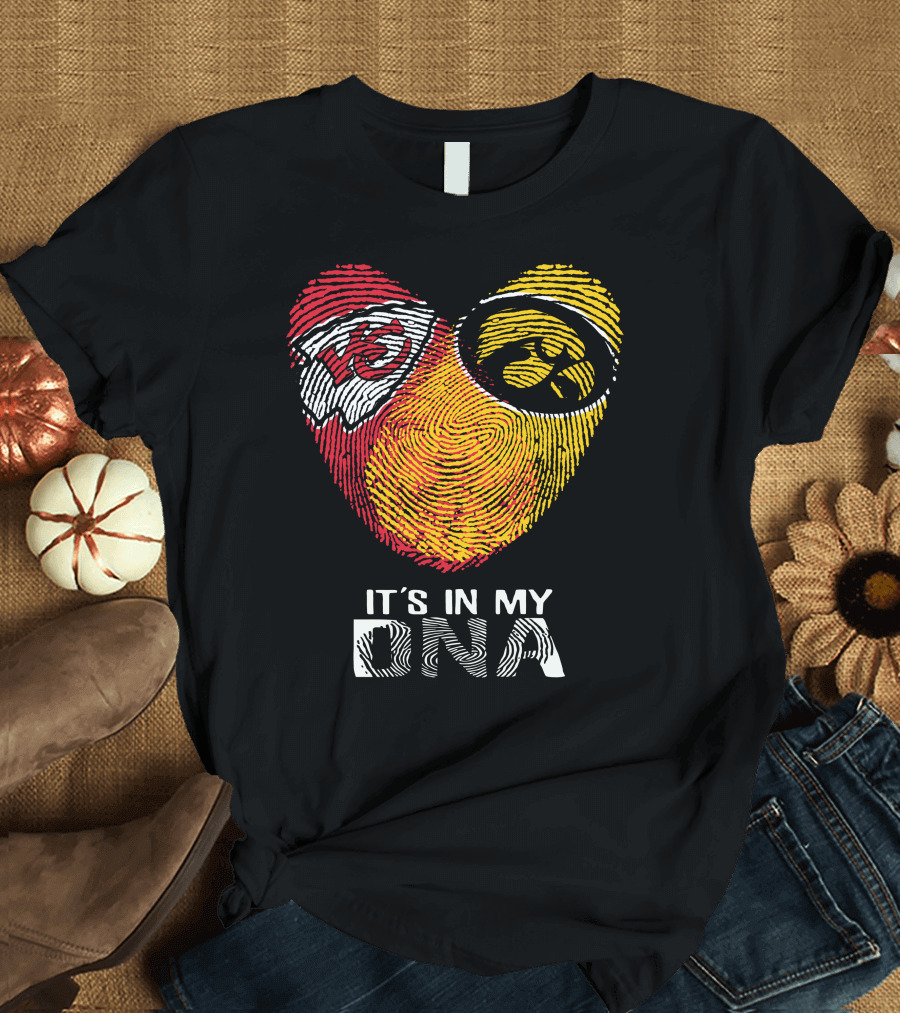 Kansas City Chiefs Iowa Hawkeyes It's In My DNA T-Shirt