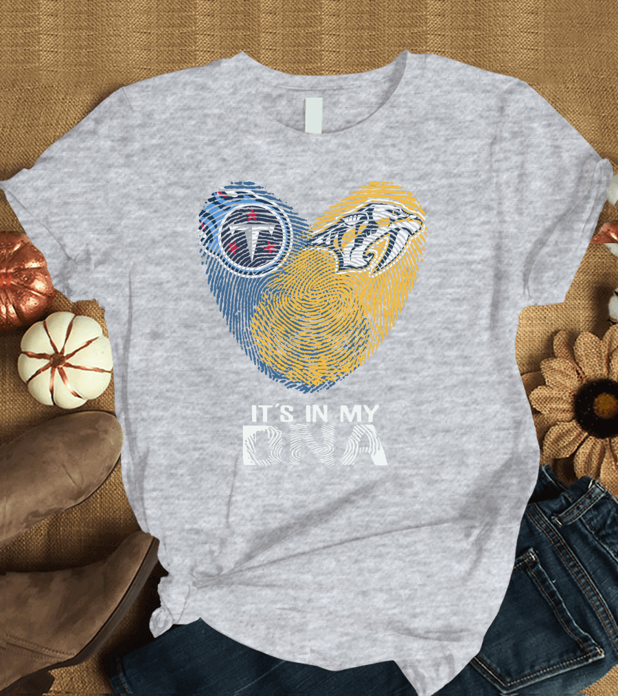 Titans Predators It's In My DNA Fingerprint Heart T-Shirt