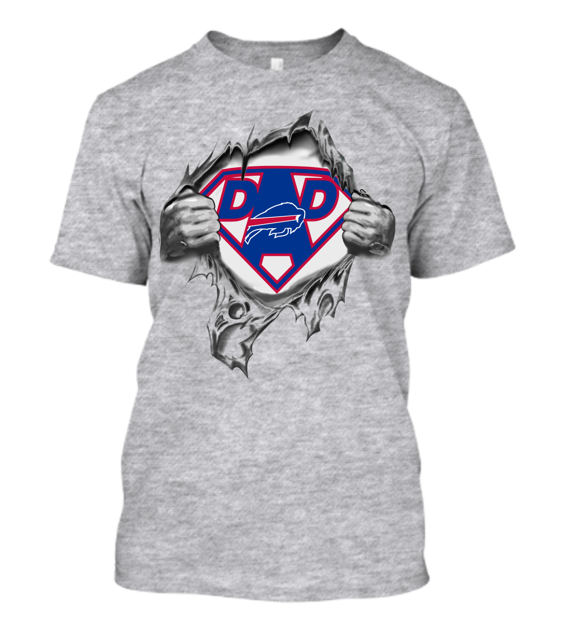 Buffalo Bills Super Dad Superman Logo Tear T-Shirt