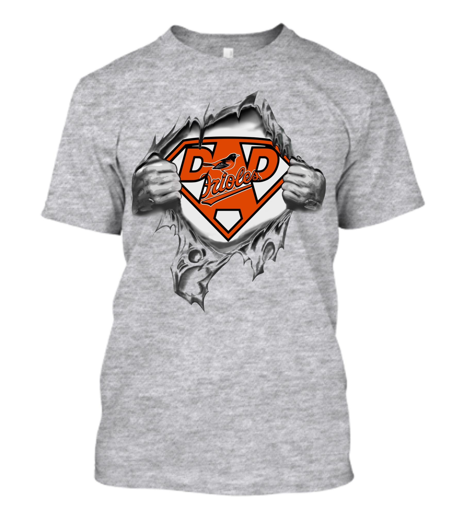 Baltimore Orioles Dad Superhero T-Shirt
