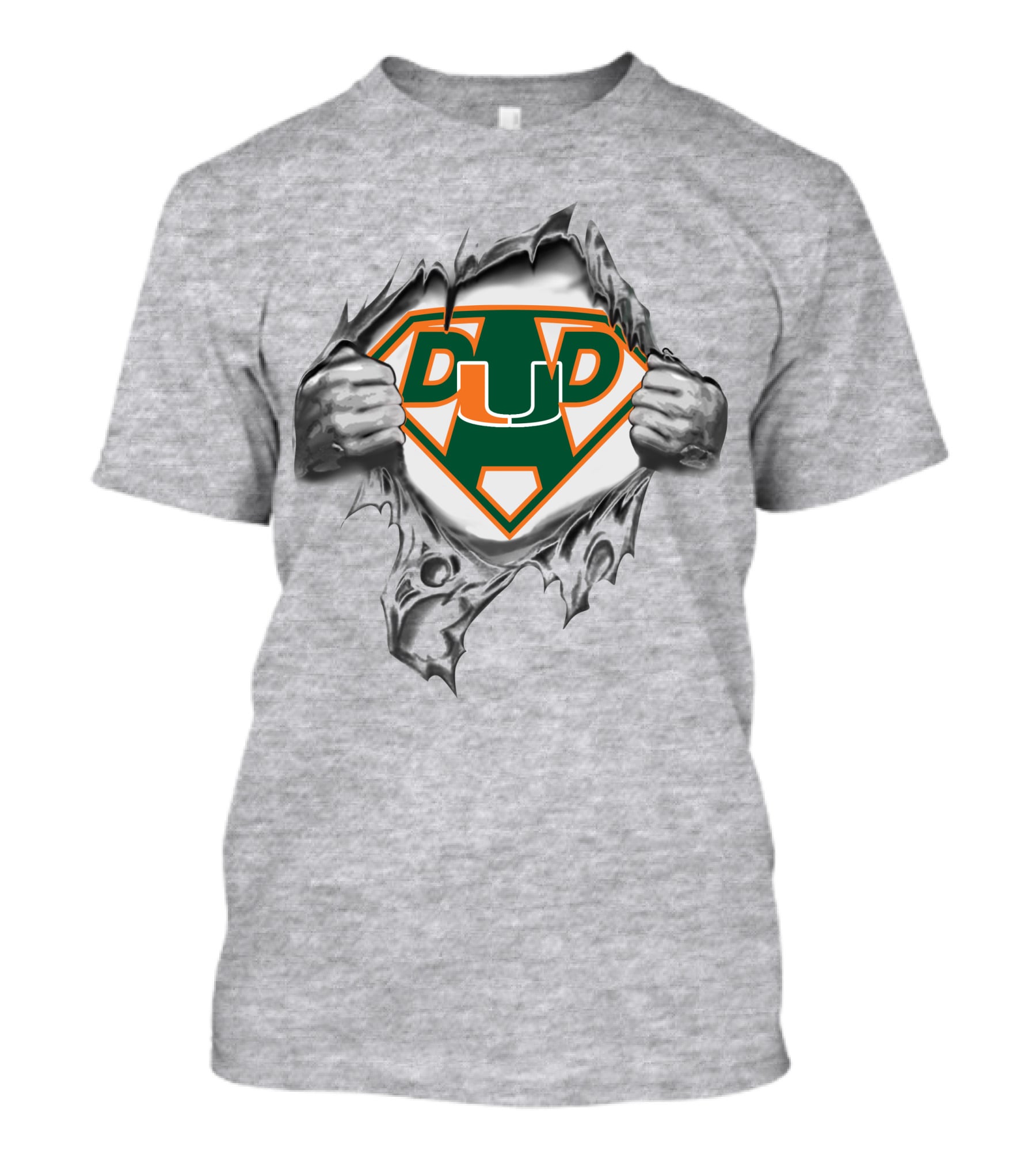 Miami Hurricanes Dad Superman Logo Super Dad T-Shirt