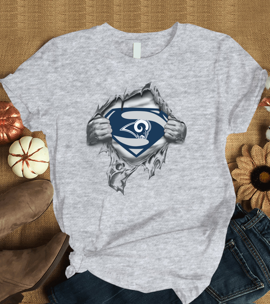 Los Angeles Rams Superman Logo Reveal T-Shirt