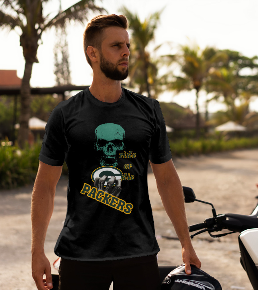 Packers Ride Or Die Skull Logo Fan Jersey T-Shirt