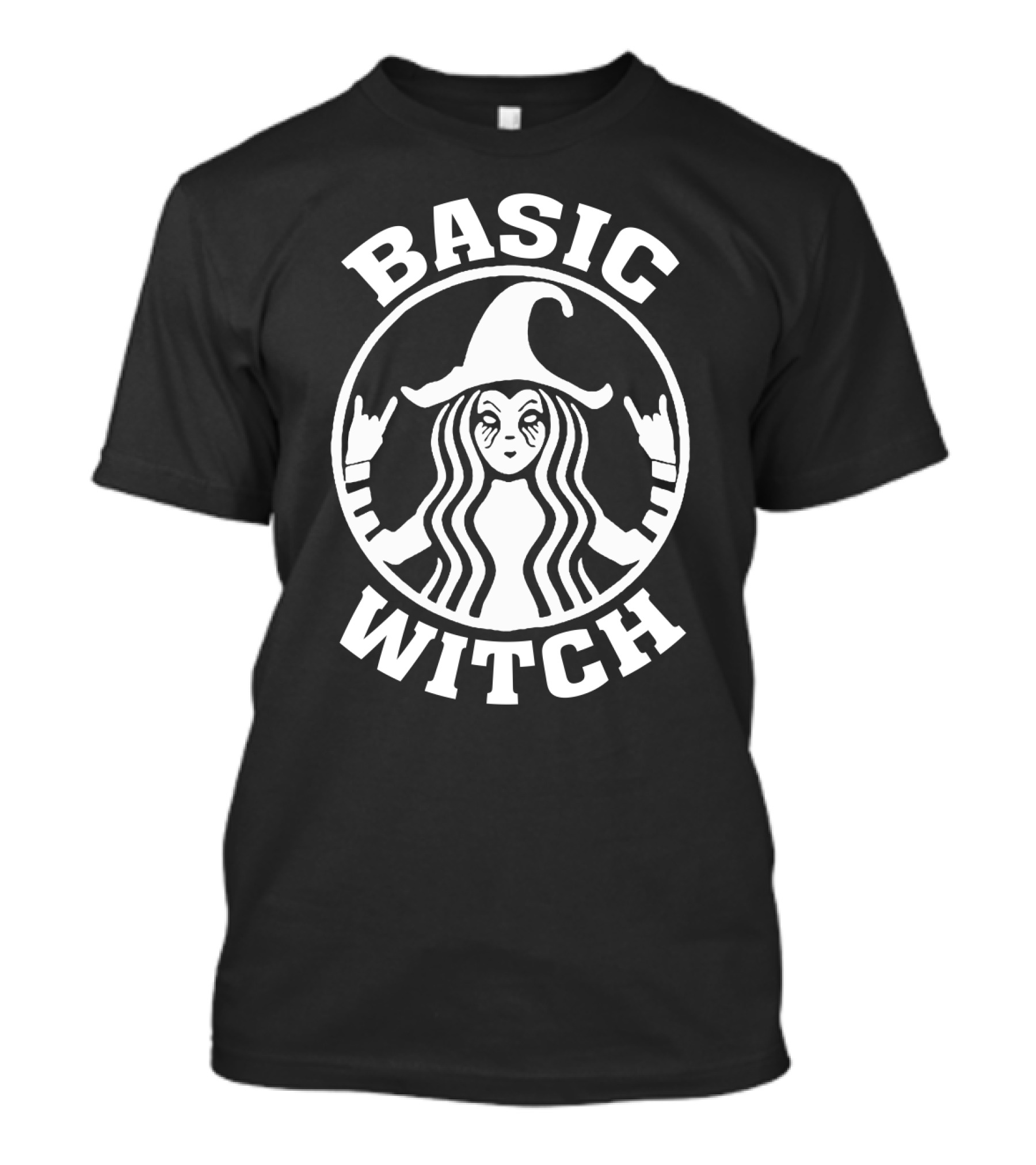 Basic Witch Starbucks Coffee Parody Halloween Magic T-Shirt