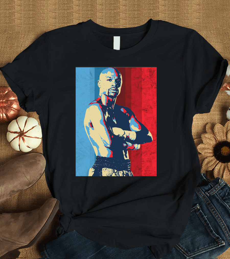 The Money Team Boxing Icon Vintage Red and Blue Stripes T-Shirt