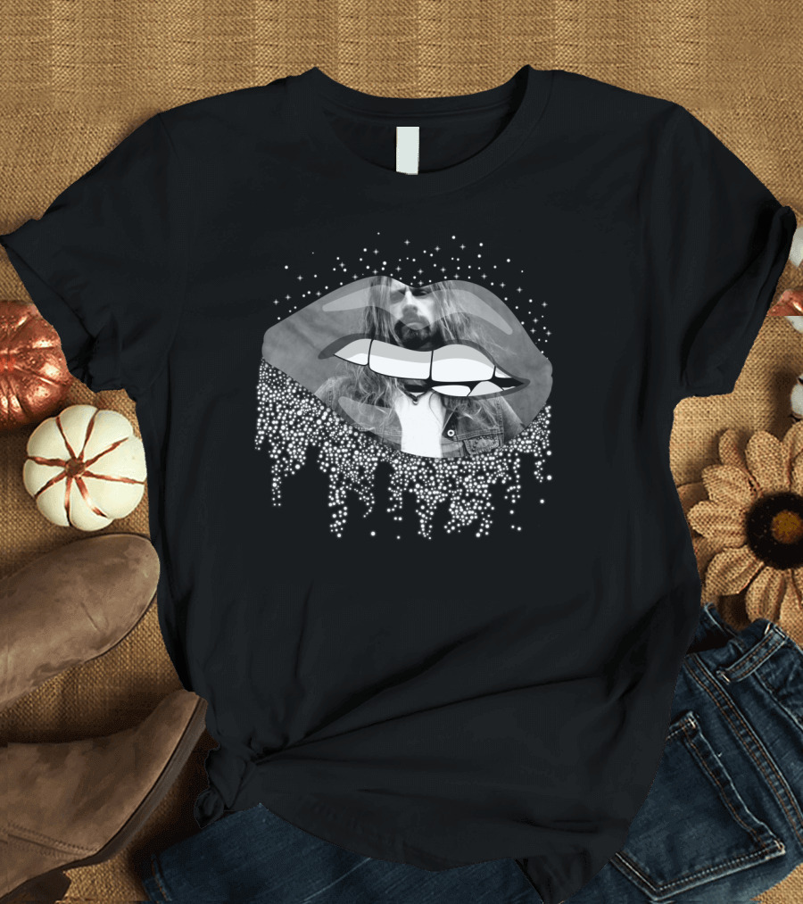 Rob Zombie Monochrome Glittering Lip T-Shirt