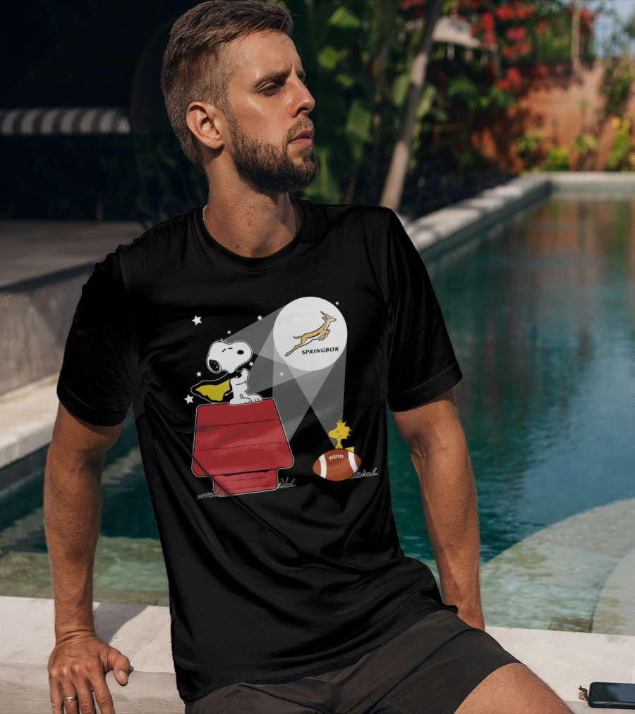Springbok Spotlight Peanuts Snoopy Woodstock Rugby Adventure T-Shirt