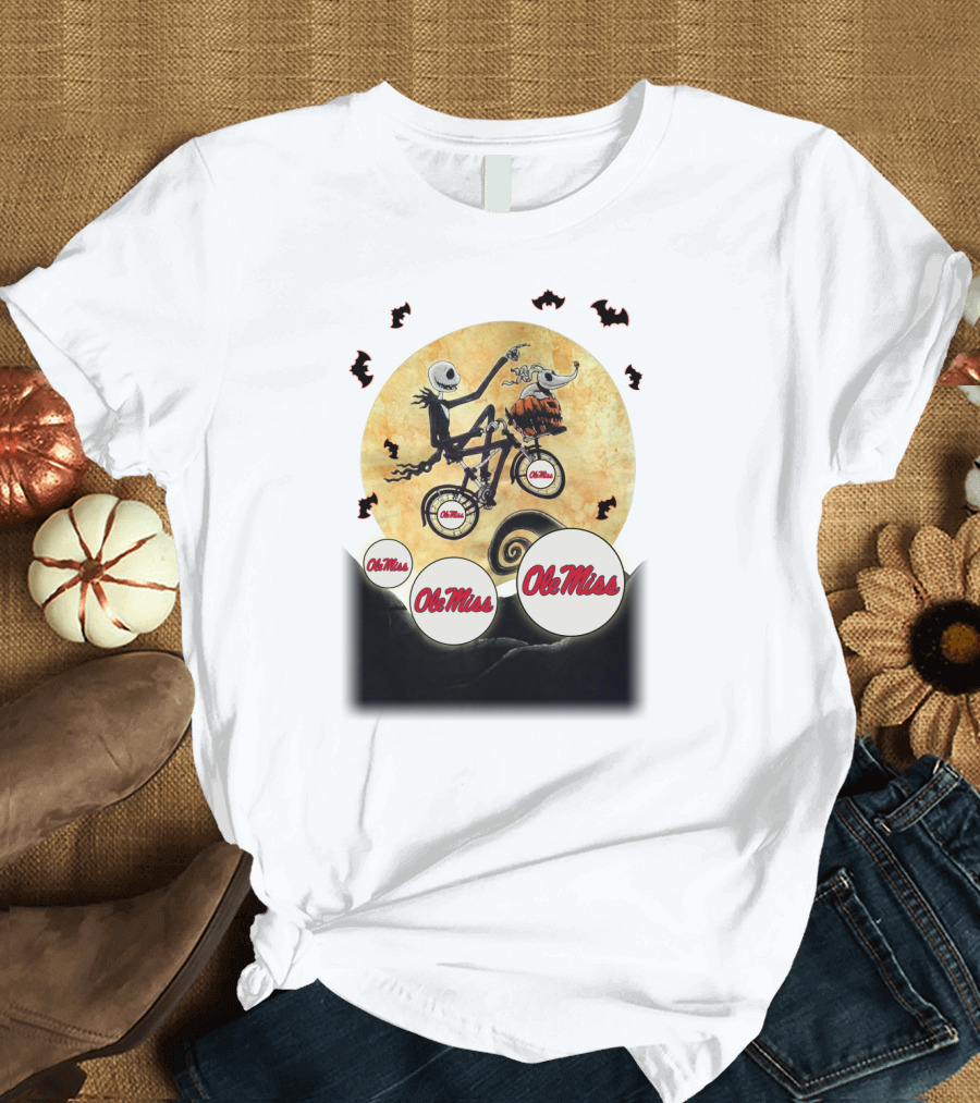 Ole Miss Halloween Football Nightmare Bicycle Ride T-Shirt