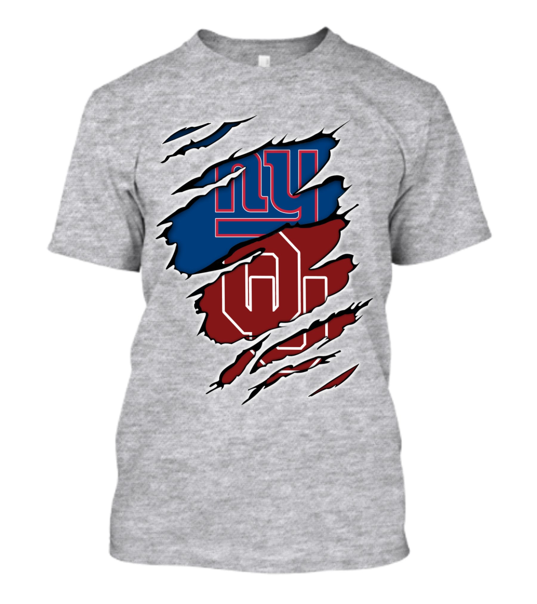 NY Giants OU Sooners Torn Effect T-Shirt