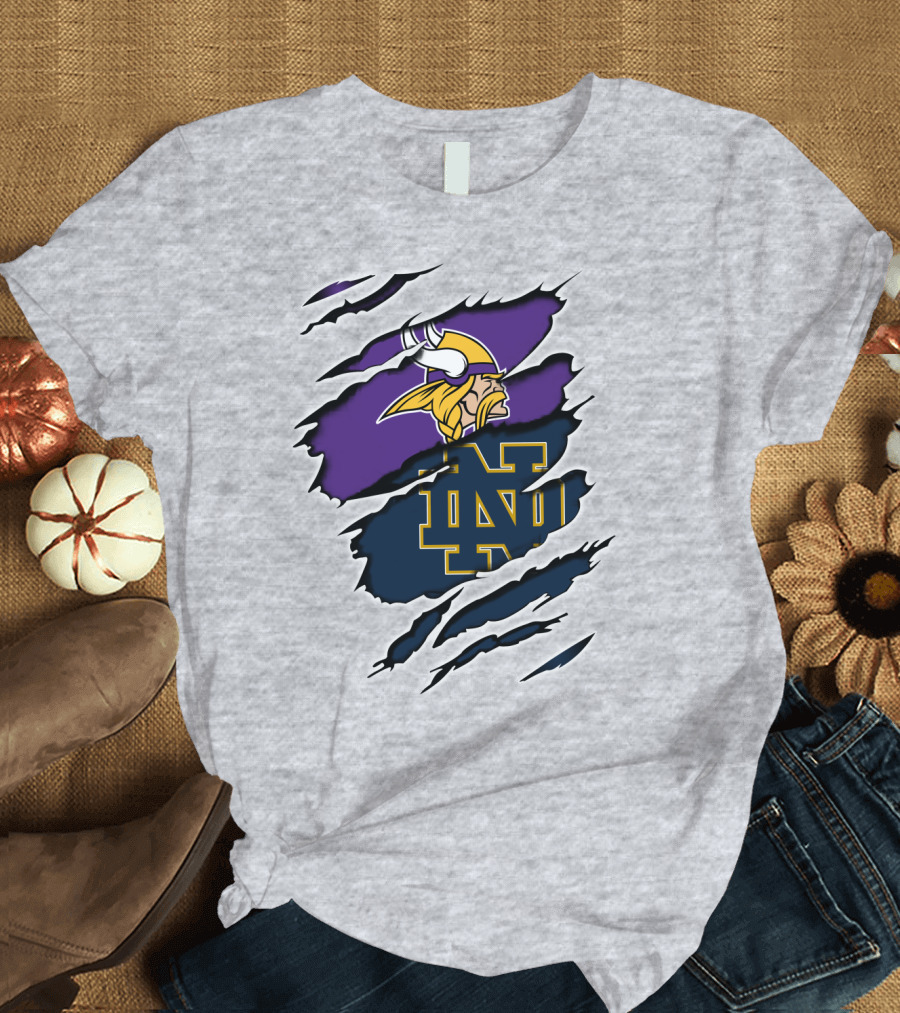 Vikings Notredame Logo Fusion T-Shirt