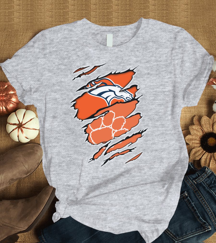 Broncos Clemson Paw Scratch T-Shirt