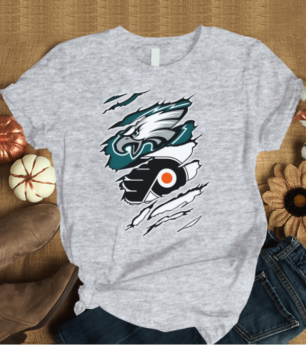 T-Shirt: Philadelphia Eagles Flyers Team Fusion T-Shirt Philadelphia Eagles Flyers Team Fusion T-Shirt