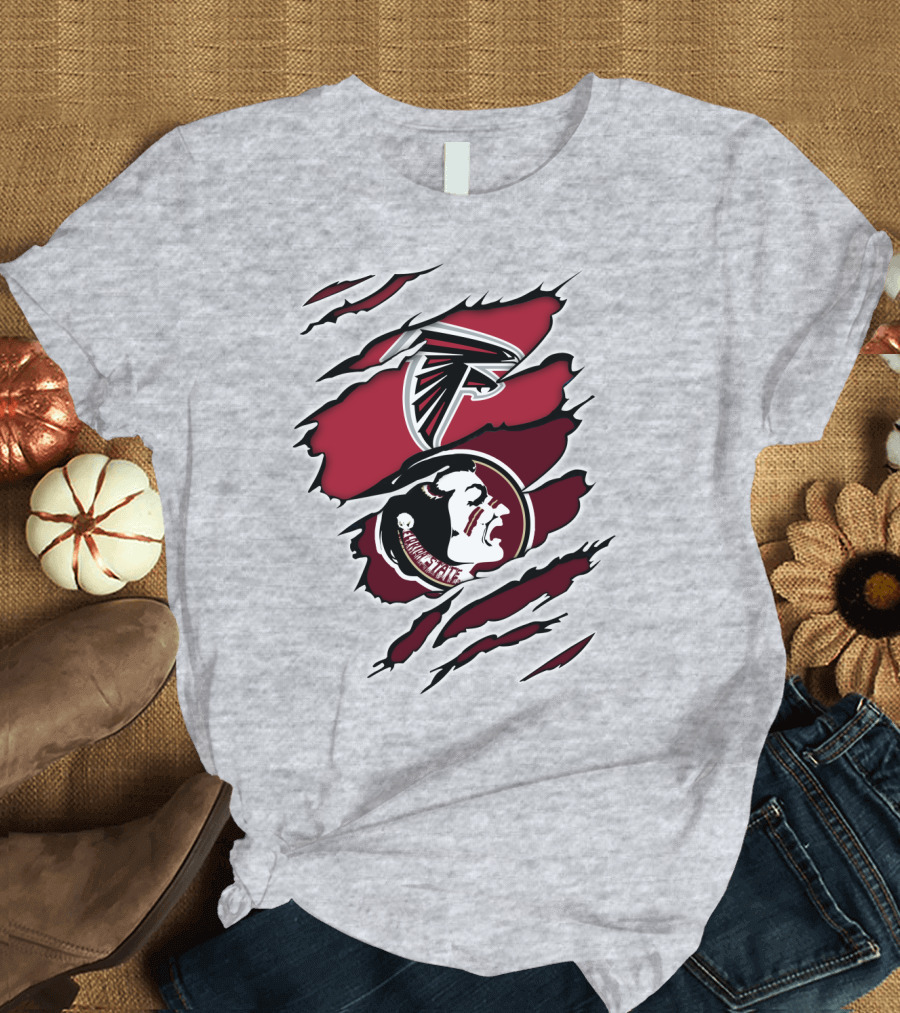 Falcons Seminoles Claw Marks Fan Collaboration T-Shirt