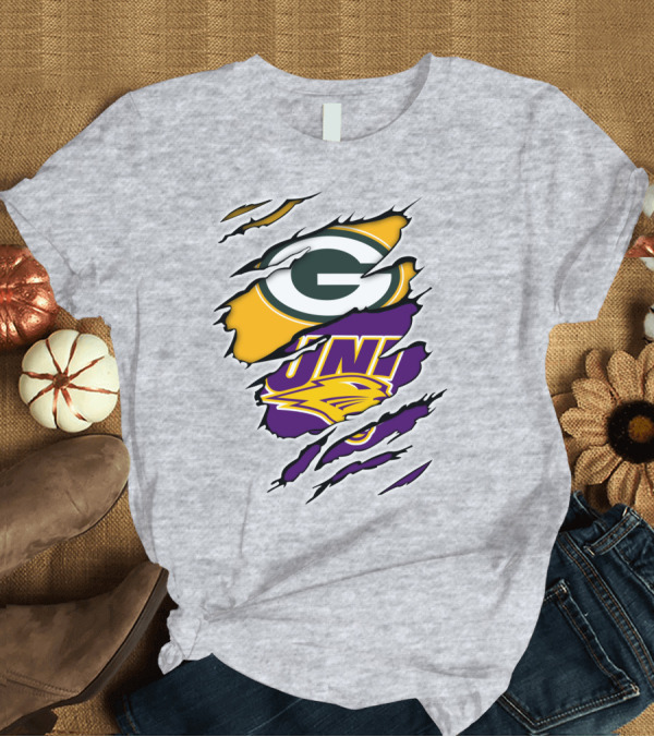 T-Shirt: Packers UNI Logo Torn T-Shirt Packers UNI Logo Torn T-Shirt