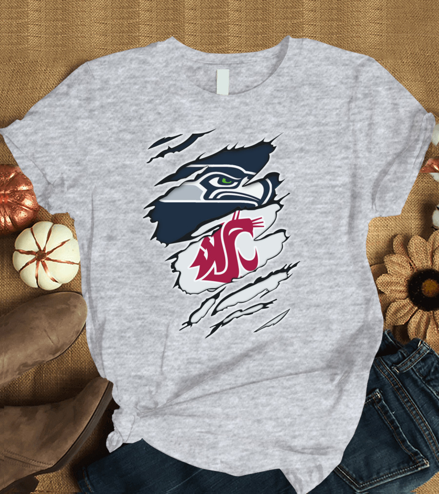 Seahawks Cougars Ripped T-Shirt