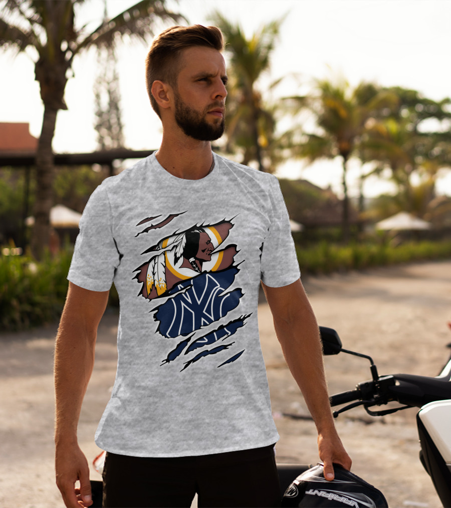 Redskins Yankees Logo Mashup T-Shirt