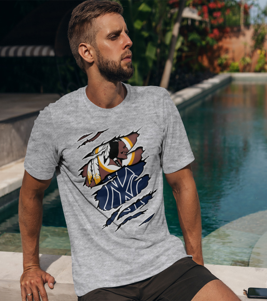 Redskins Yankees Logo Mashup T-Shirt