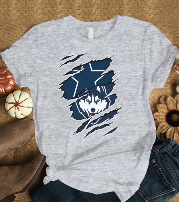 T-Shirt: Cowboys Huskies Scratch Star Iconic T-Shirt Cowboys Huskies Scratch Star Iconic T-Shirt