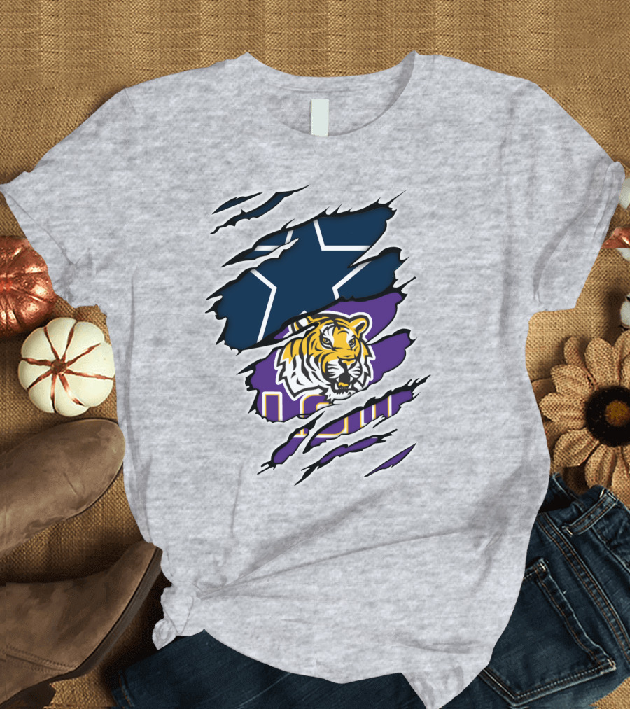 Dallas Cowboys LSU Tigers Combine T-Shirt