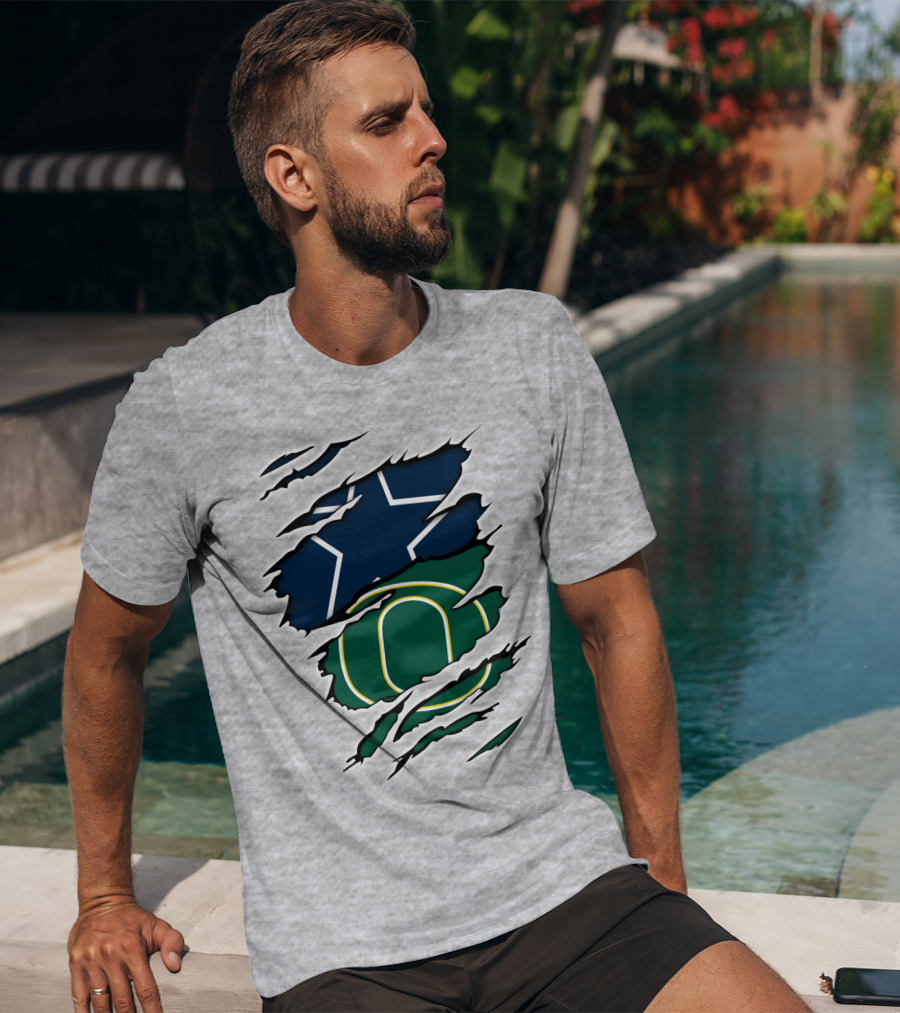 Cowboys Ducks Cowboys Star And O Logo Combination T-Shirt