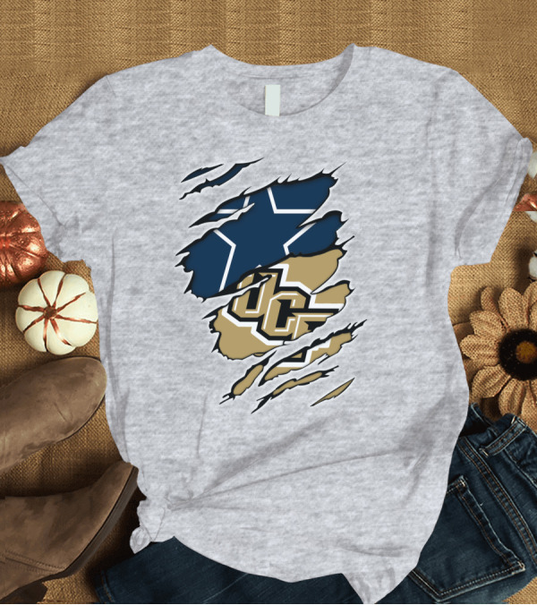 T-Shirt: Cowboys UCF Rip Design Cowboys Star Gold T-Shirt Cowboys UCF Rip Design Cowboys Star Gold T-Shirt