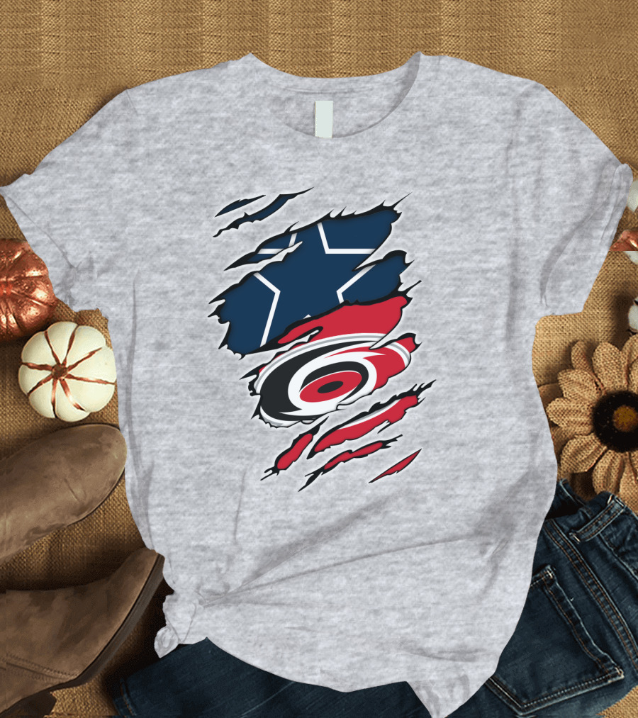 Cowboys Hurricanes Logo Mashup T-Shirt