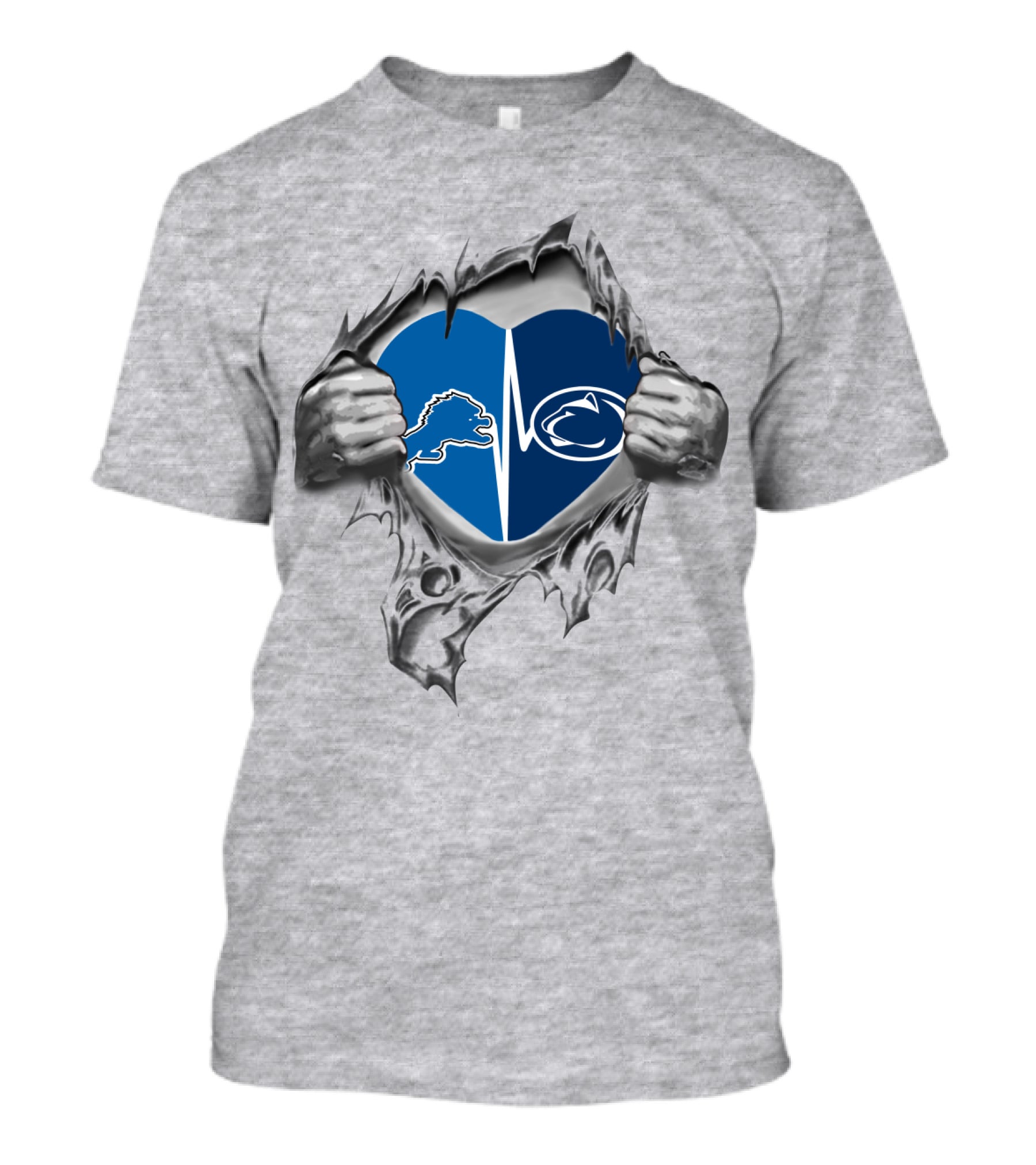 Penn State Lions Split Heart T-Shirt