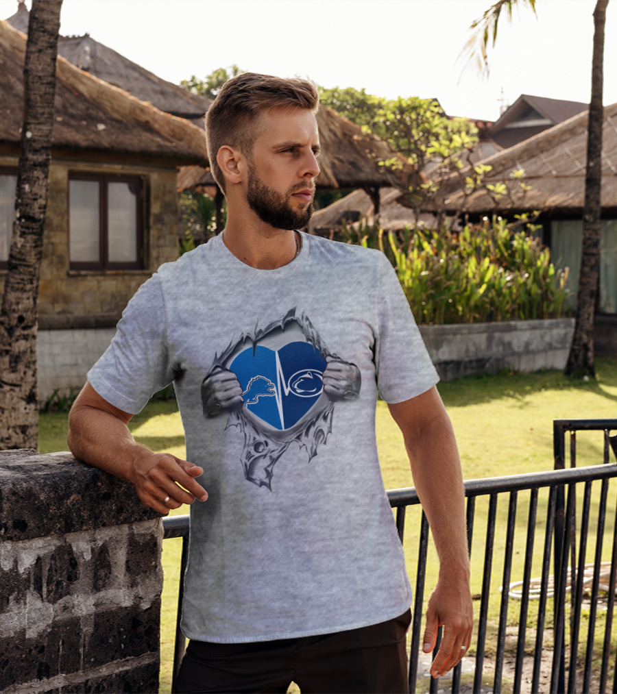 Penn State Lions Split Heart T-Shirt