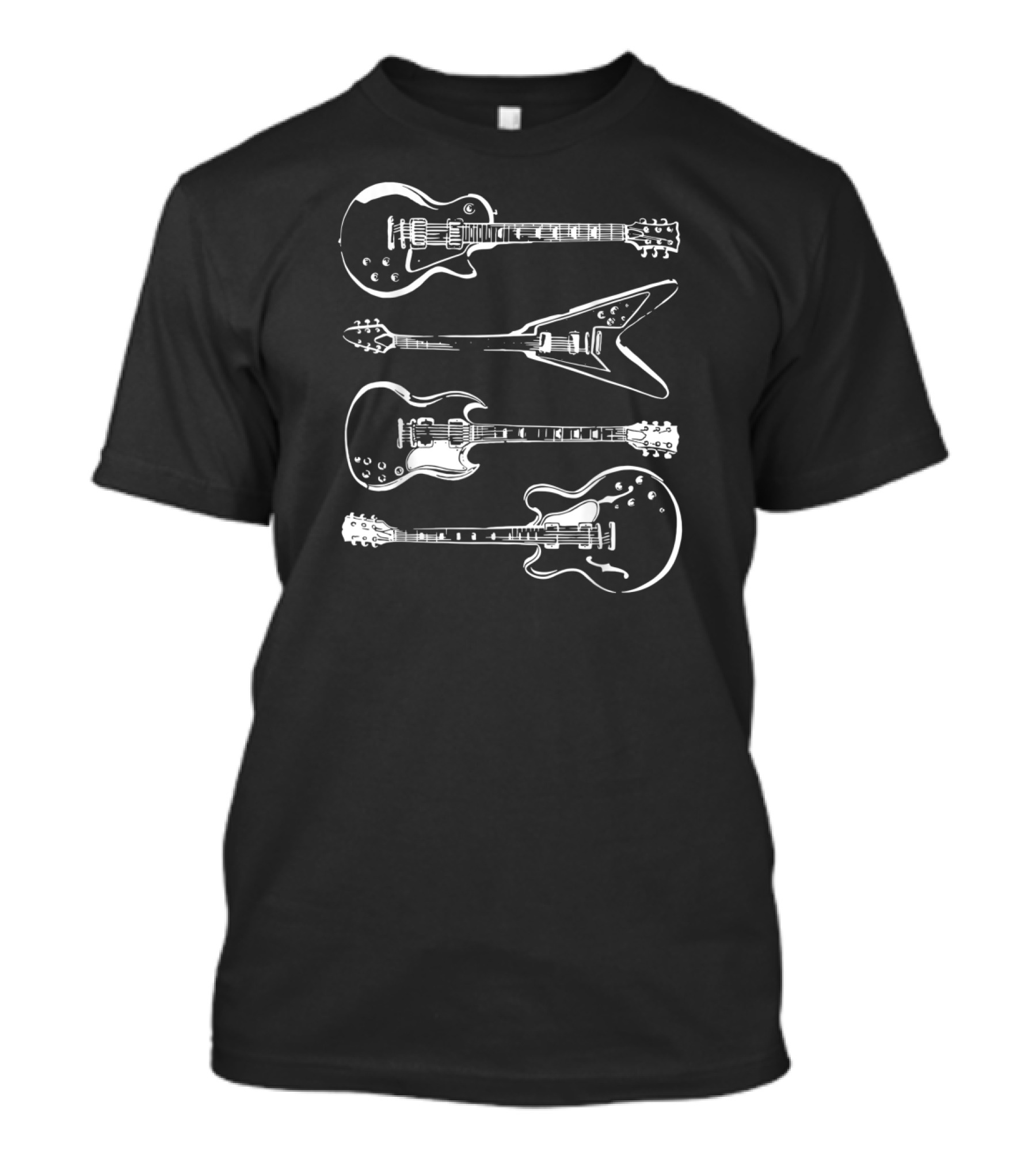 Awesome Hand Drawn Vintage Electric Guitars T-Shirt