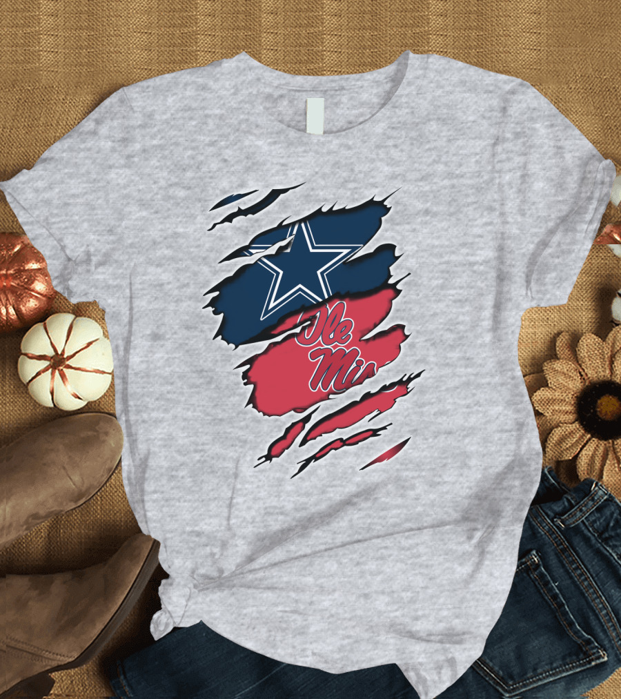 Cowboys Ole Miss Star Claw T-Shirt