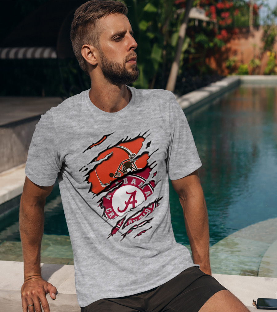 Cleveland Browns Alabama Crimson Tide Fan T-Shirt