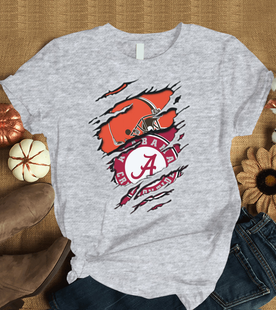 Cleveland Browns Alabama Crimson Tide Fan T-Shirt