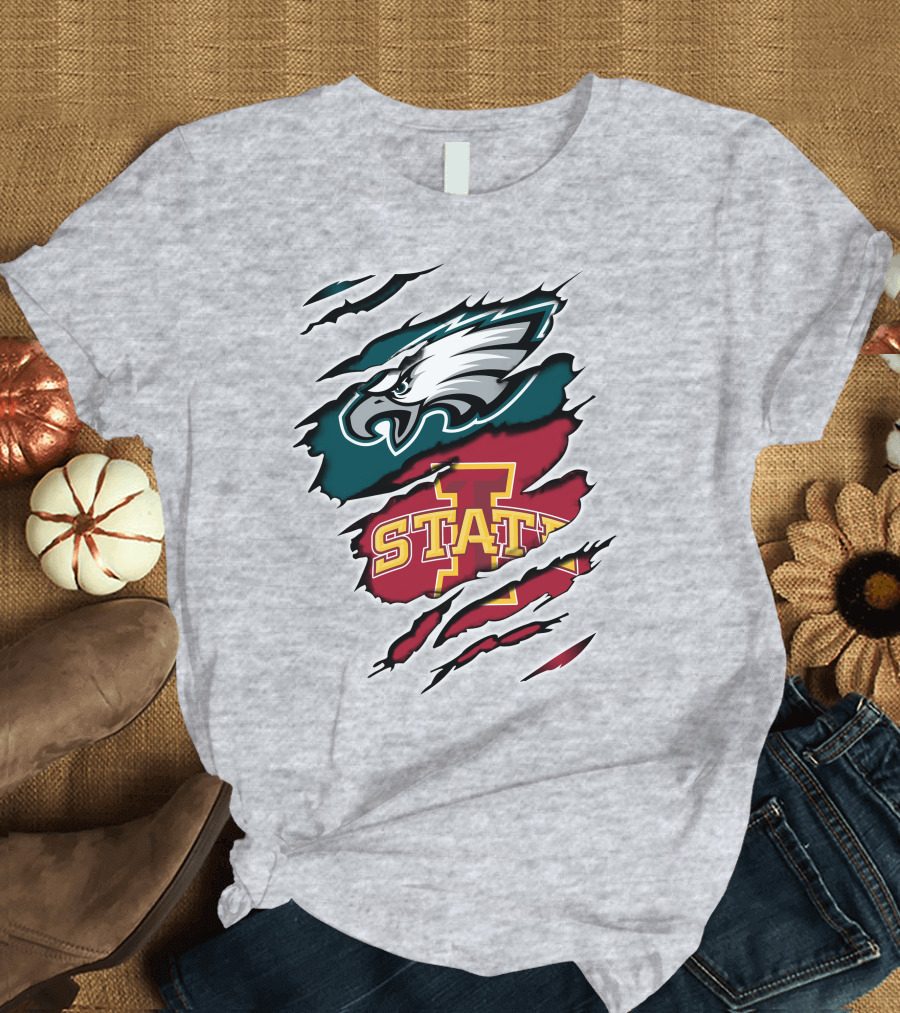 Philadelphia Eagles Iowa State Torn Claw T-Shirt