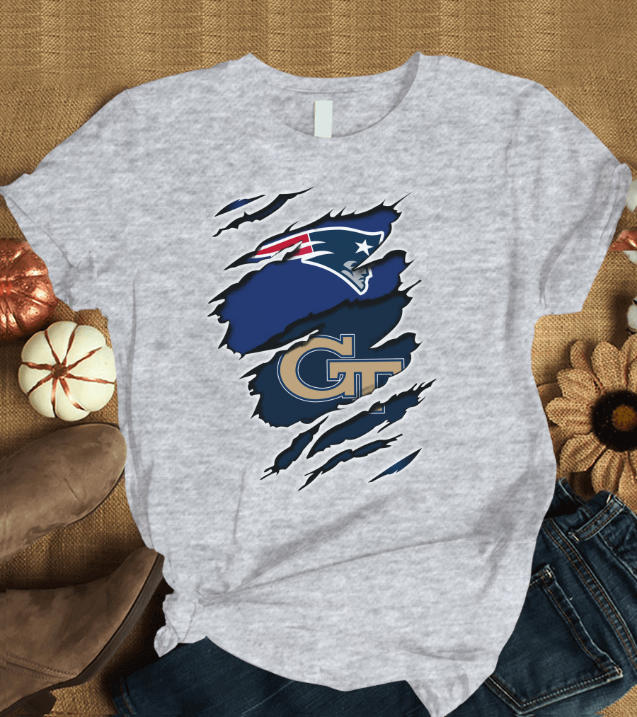 New England Patriots GT Tech Rip Claw Marks T-Shirt