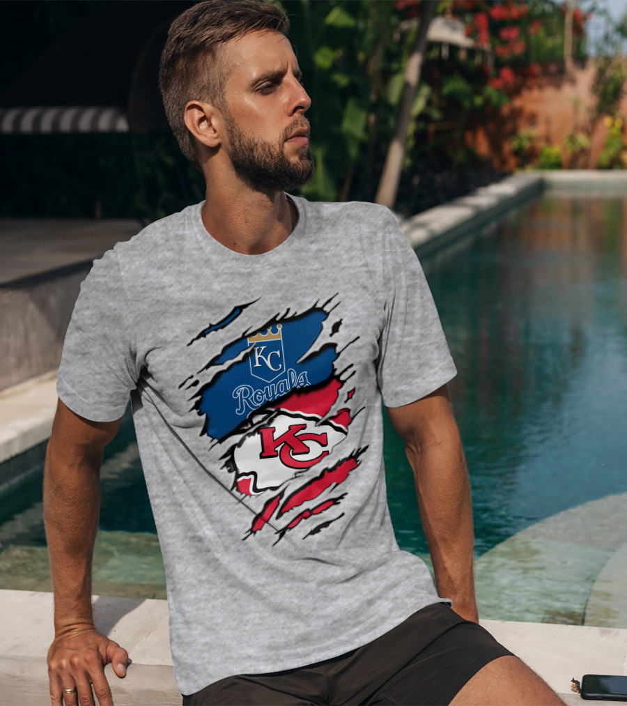Kc Royals Chiefs Logo Fusion T-Shirt