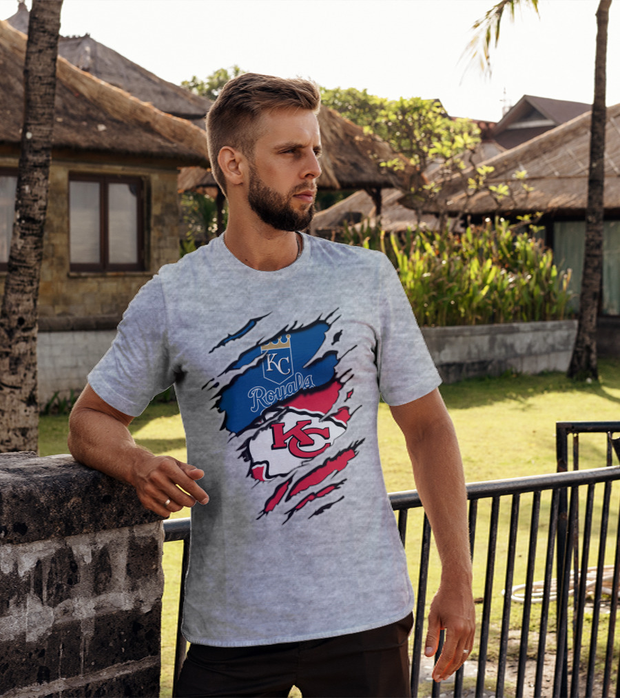 Kc Royals Chiefs Logo Fusion T-Shirt